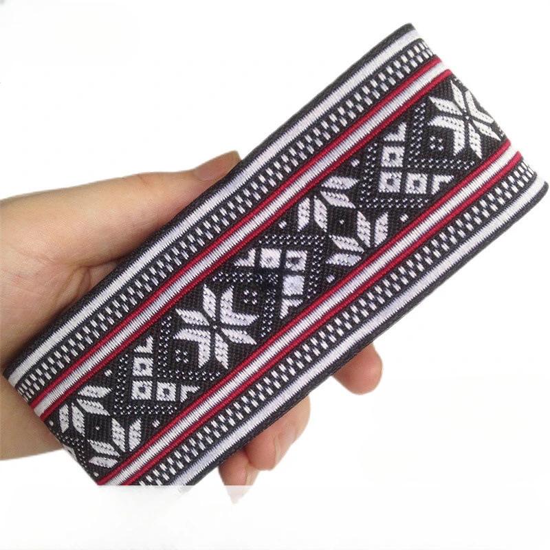 5cm Width 7Yard Vintage Ethnic Embroidery Style Ribbon DIY Clothes Bag Accessories Embroidered Applique Sewing Craft Fabric