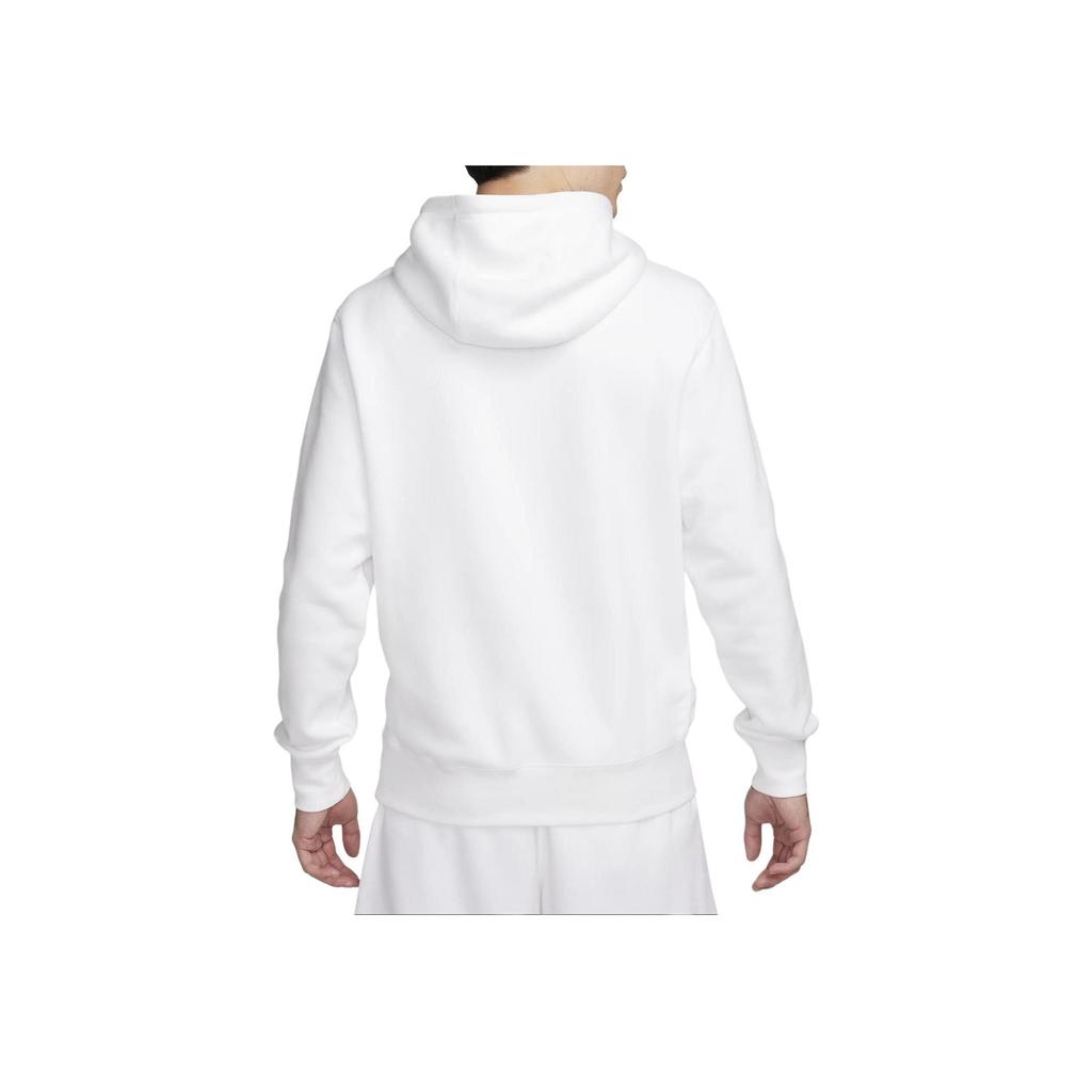 Nike Club Fleece Letter Hoodie Casual Long Sleeve Sweatshirt Men Hoodies White FV4448-100