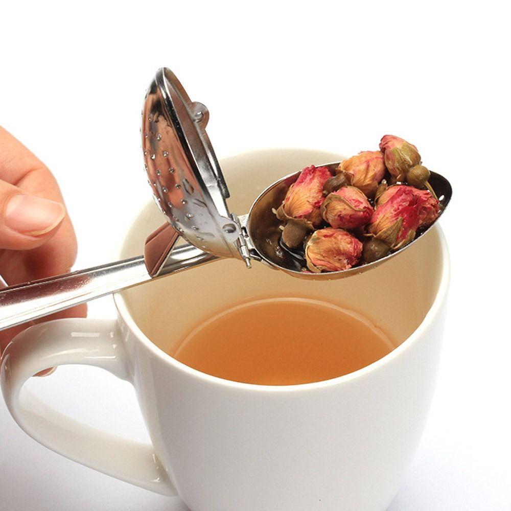 2Pcs Stainless Steel Herbs Loose Leaf Spoon Tea Filter Tea Brewer Tea Infuser Strainer