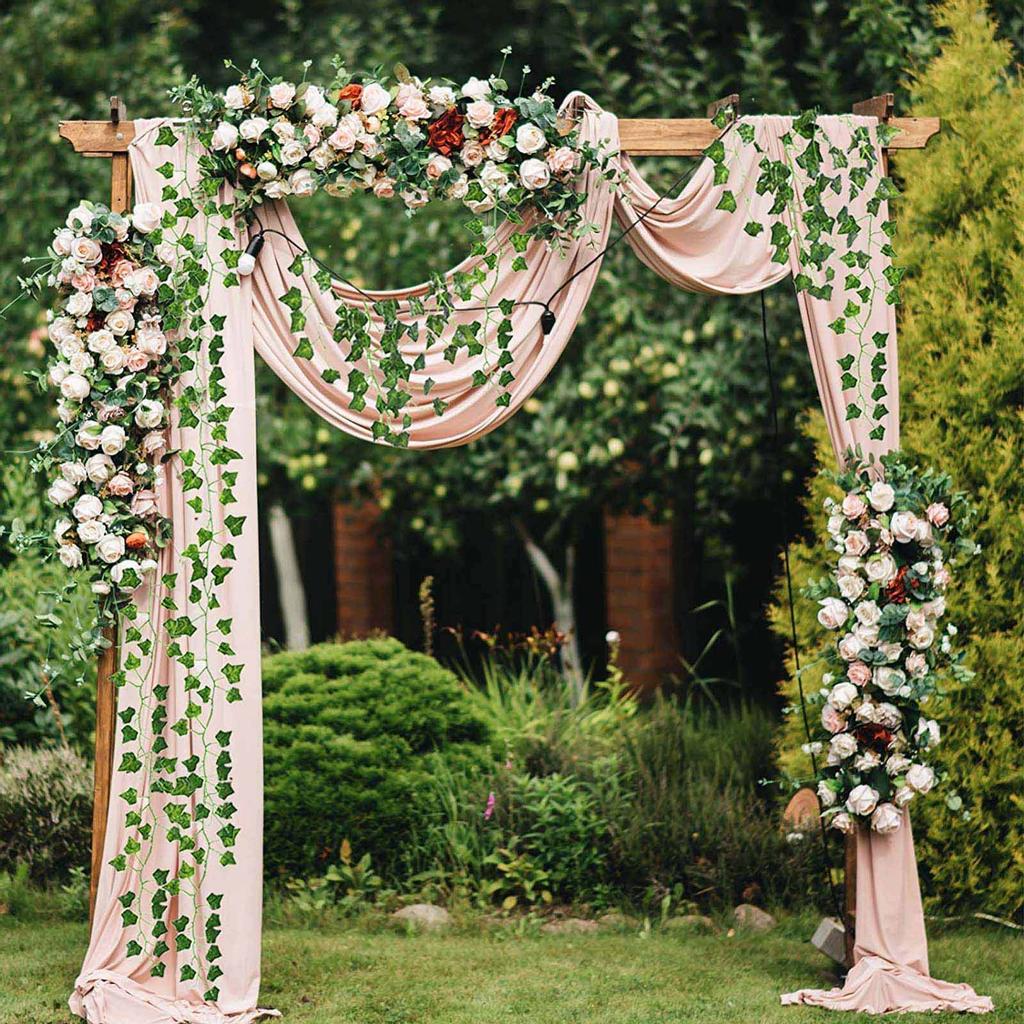 24 Strands 86 FT Artificial Lvy Leaf Vine Garland Fake Foliage Hanging Plants