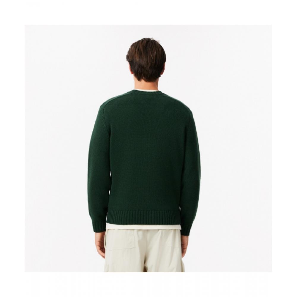 Lacoste Мужской праздничный пуловер [темно-зеленый]
