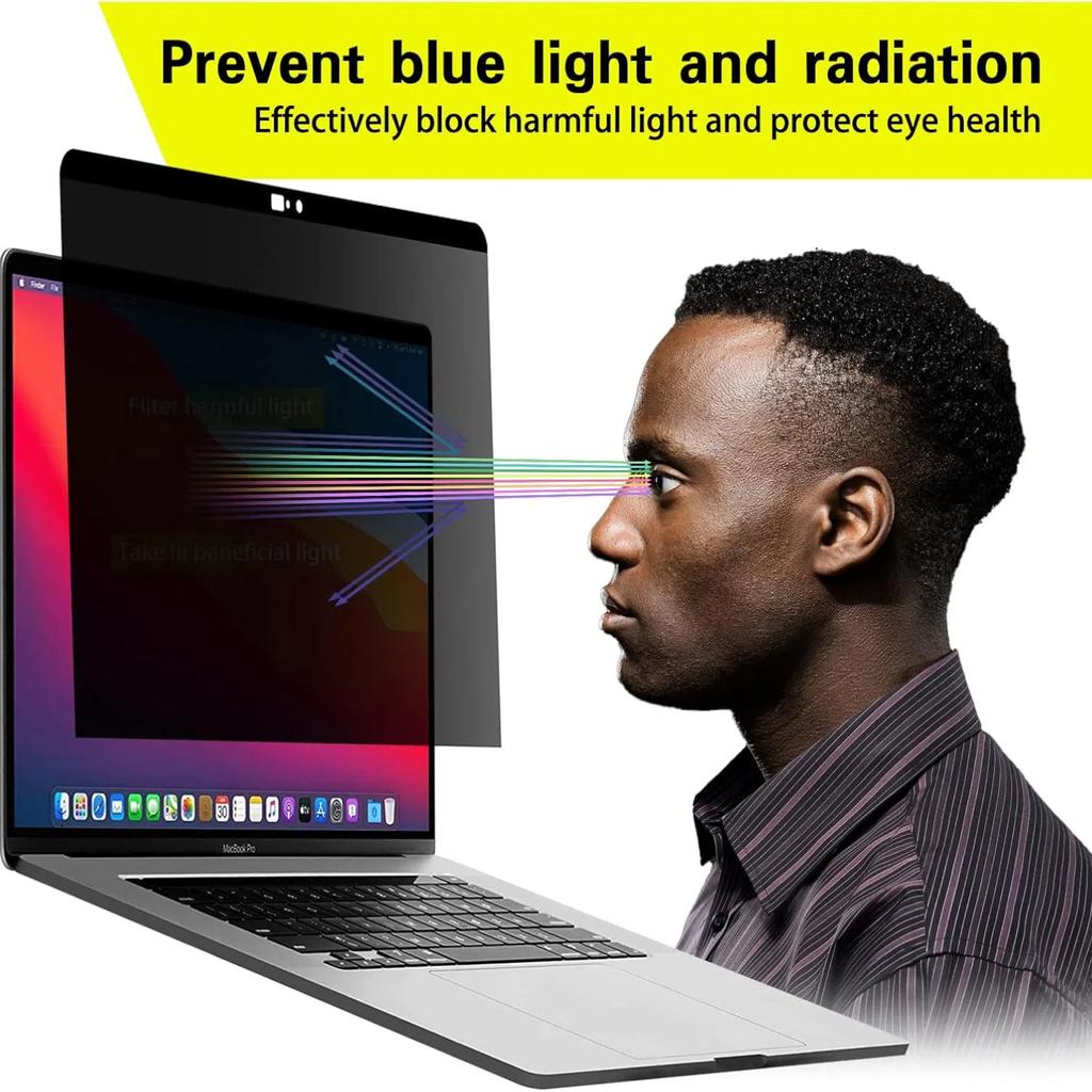 Магнитный экран конфиденциальности для MacBook Pro 13" (Выпущено в 2016-2022 гг.) Защитный экранный фильтр против синего света с крышкой камеры(А2251/А2338 М1/А2338 М2)