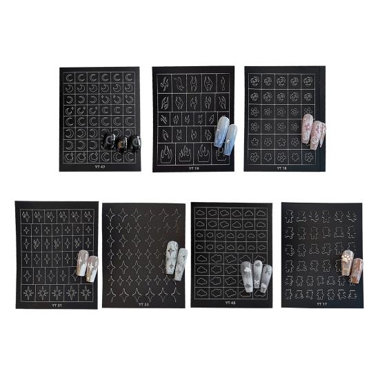 Yousheng 3/6/7/8/9/10 Sheets Nail Art Sticker Self-adhesive Halloween Christmas Butterfly Love Heart Women Fake Nail Decoration Decal