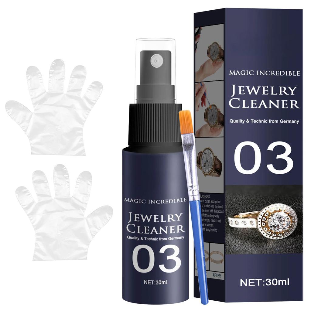 30ml Jewelry Cleaner Cleaning Solution Tarnish Remover Stain-free Diamonds Gold Jewelry Clean Liquid