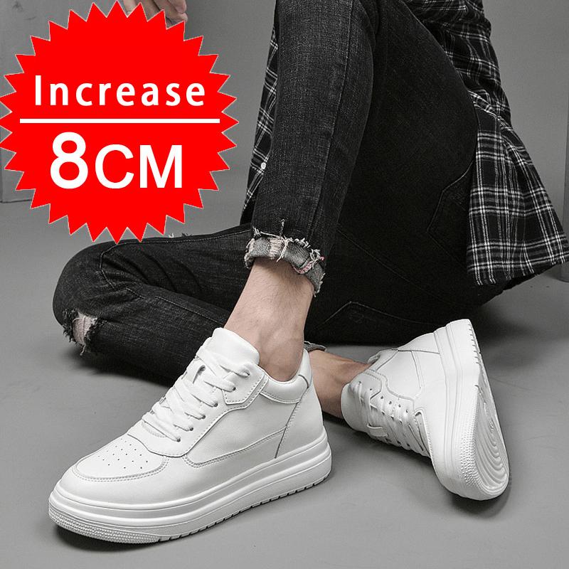 Летние невидимые кроссовки для увеличения роста 6 см, 8 см, белые мужские дышащие кроссовки для спорта и отдыха, теннисные кроссовки класса люкс