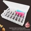32Pcs Cake Decorating Tools Reusable Pastry Bags Stainless Steel Nozzles Tip for Frosting Cookie Cupcake DIY Dessert Baking Tool