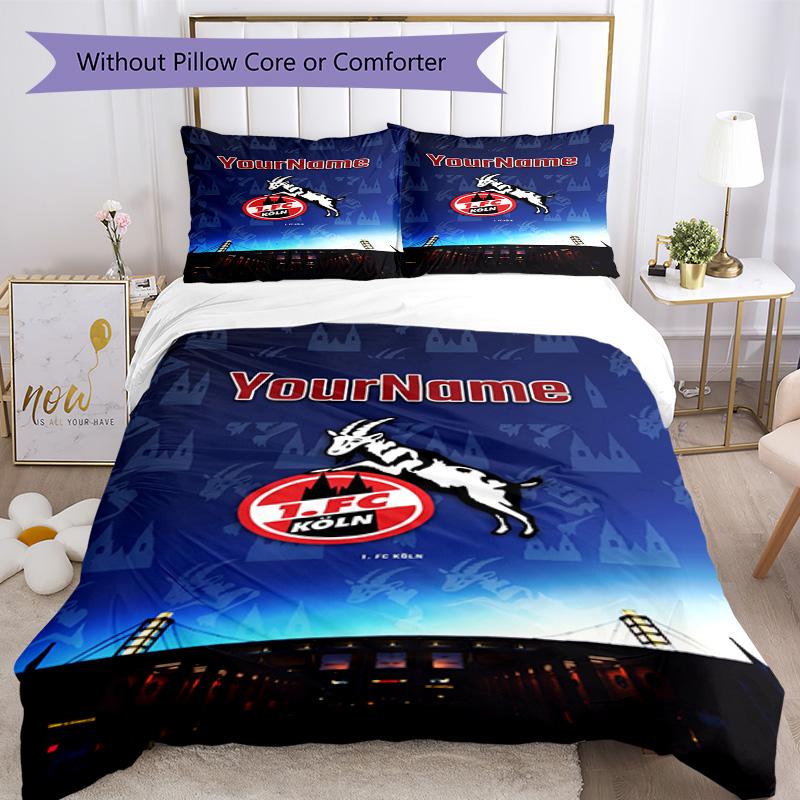 Rb Leipzig Customize Your Name Bedding Set Breathable Duvet Cover With Pillowcases Decorative Bed Linen For Bedroom Home Decoration Birthday Gift