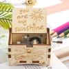 You Are My Sunshine Hand Cranked Music Box Vintage Classic Wooden Melody Box Christmas Decor Decorative Music Box Birthday Gift