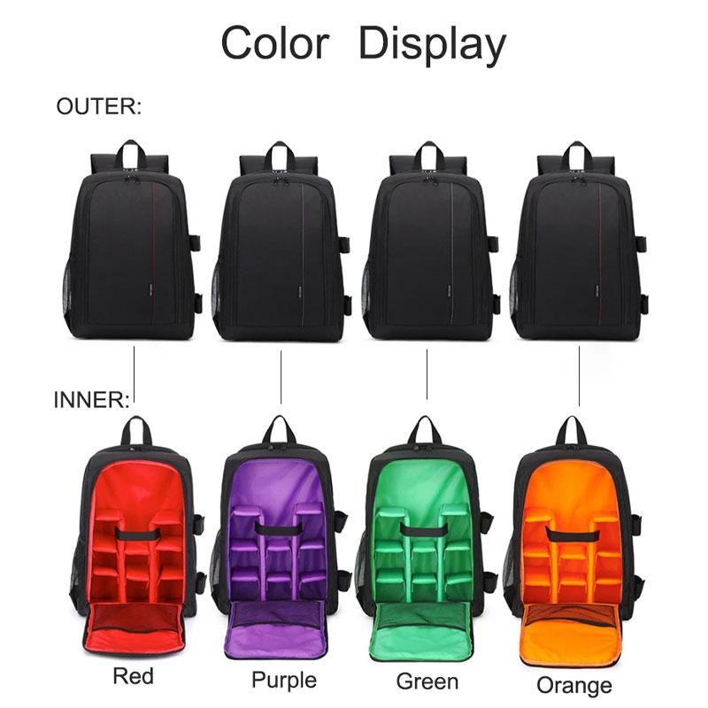Camera Backpack Waterproof For Sony Canon Nikon Camera 15.6 Inch Laptop Bag