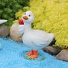4 шт. Белая уточка садовые статуи смоляные фигурки уток ручной работы миниатюрное животное