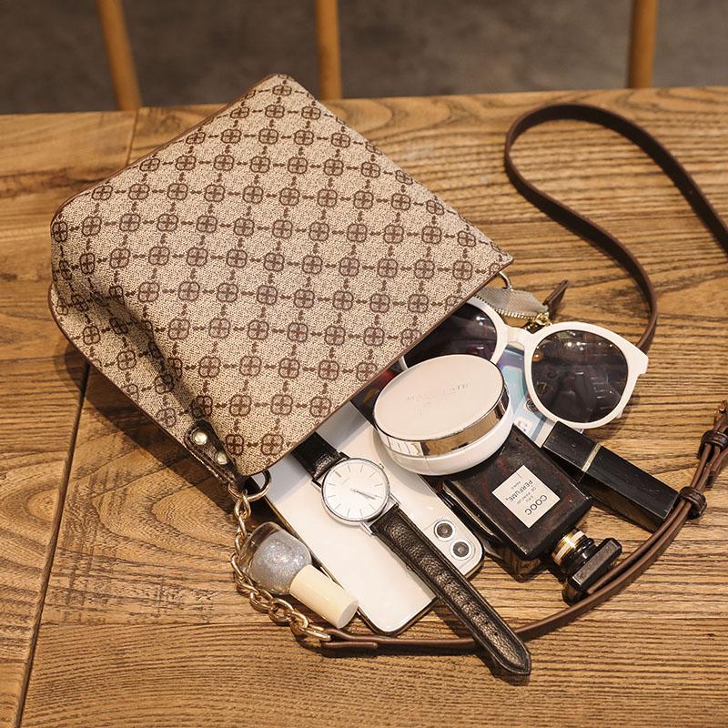 Сумка через плечо для женщин, роскошная сумка через плечо с цепочкой и ремешком в клетку, дизайнерский бренд маджонга из искусственной кожи, винтажные сумки