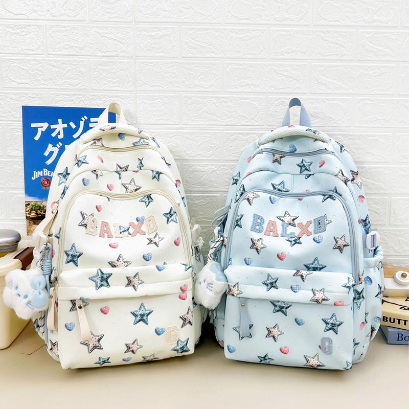 Schoolbag high-value girl schoolbag 1011 new ins wind junior high school student backpack fresh and sweet travel backpack