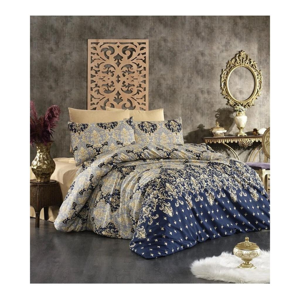 Cotton Fitted Sheet Double Bed Duvet Set