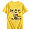Саркастичный Призрак-Простыня Забавная Хэллоуинская Печать Футболки Повседневная Футболка с Коротким Рукавом для Жуткого Сезона Женская Футболка Одежда