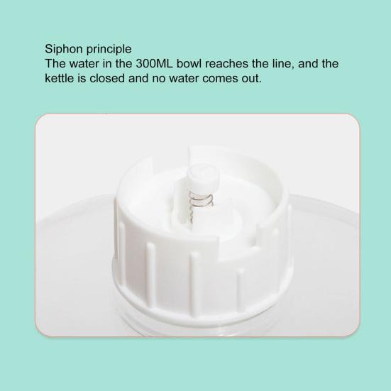 Гофрированный подвесной набор мисок 2-в-1 для защиты от проливания Съемный компактный сифон Принцип действия Аксессуар для домашних животных