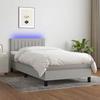 Maison Exclusive - Sommier à lattes de lit avec matelas LED Gris clair 100x200 cm