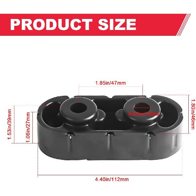 Exhaust Muffler Hanger Ulator (2Pcs) 15092802 Fits For Chevy Express Suburban Silverado 1500 2500 3500 HD,For Yukon Savana Sierra 1500 2500 3500
