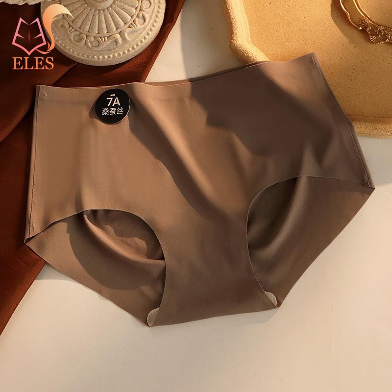 Women's Ice Silk Underwear Panties Women Summer Solid Color Large Size Briefs Breathable Seamless Underpants Knickers