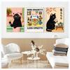 Cat with Cocktail Smoking Poster Canvas Painting Print Wall Art for Living Room Home Decor More Spaghetti, Less Upsetti Black