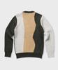PANICALE Color Block Crew Neck Sweater [Green]