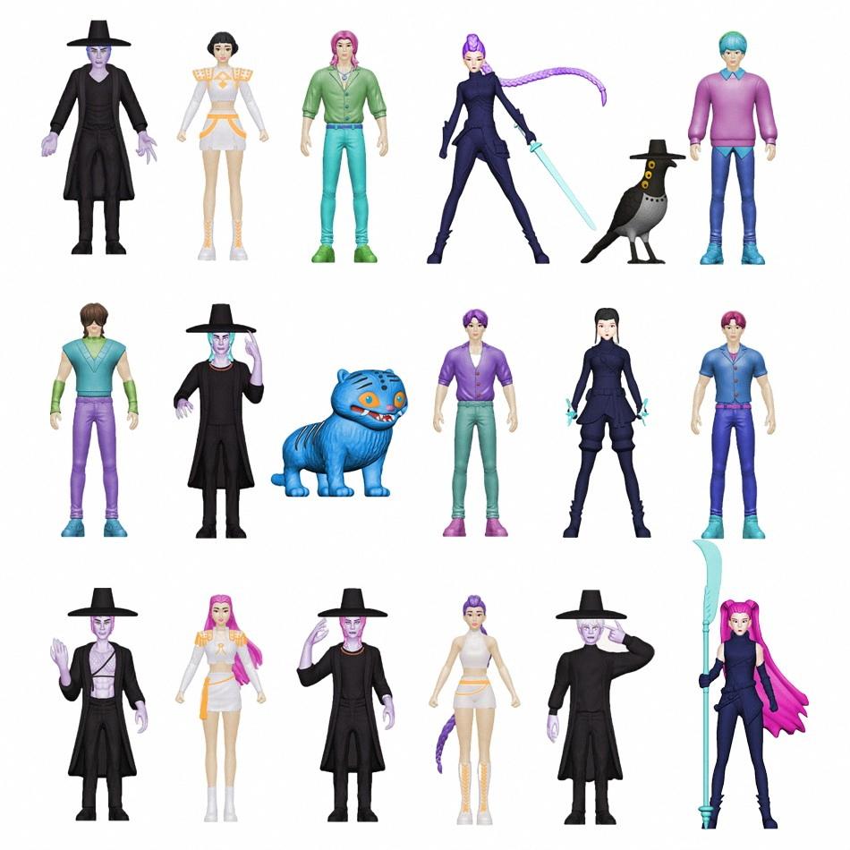 24 шт. Случайная коробка-сюрприз 5,3-11,5 см Аниме K-pop Охотники на демонов Женская группа РУМИ МИРА ЗОИ Фигурка Экшн ПВХ Модели Игрушка Украшения Подарки