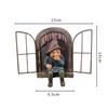Elf Out The Door/Window Tree Hugger Naughty Garden Gnome Statue Tree Decor Funny Naughty 3D Window Outdoor Gnome Statue