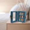 Creative Stress Reliever Miniature Display Bookshelf Ornament with 60 Pcs Mini Books Shake Away Your Anxiety