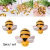 5pcs/ Lot Clay Children Toys Hair Ornament Mini Bee Simulated Animals Slime Pendants Artificial Bees