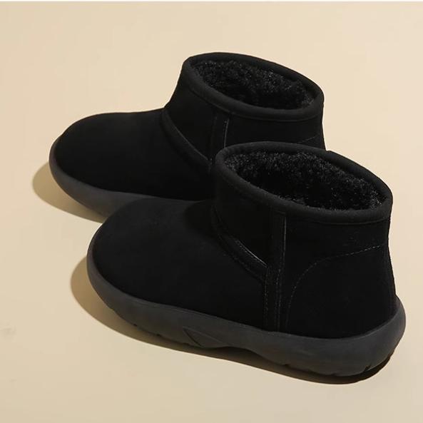 Women's Winter Platform Snow Boots Warm Faux Suede Mid-Calf Ankle Booties Shoes With Faux Fur Lined Comfortable Non-Slip Walking Short Boots for Women