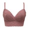 Bra with Stretchy Comfortable Yet Beautiful Magical Fit Half Potpourri Pink [Lucien] Non-wired Lace, Silhouette, Beauty, Top, Women's,