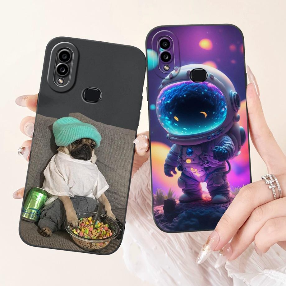 Чехол для Samsung Galaxy A10 A105F A10s A107F Мягкая задняя крышка из жидкого силикона для Samsung M01s SM-M017F Чехол Кролик Кошка Панда