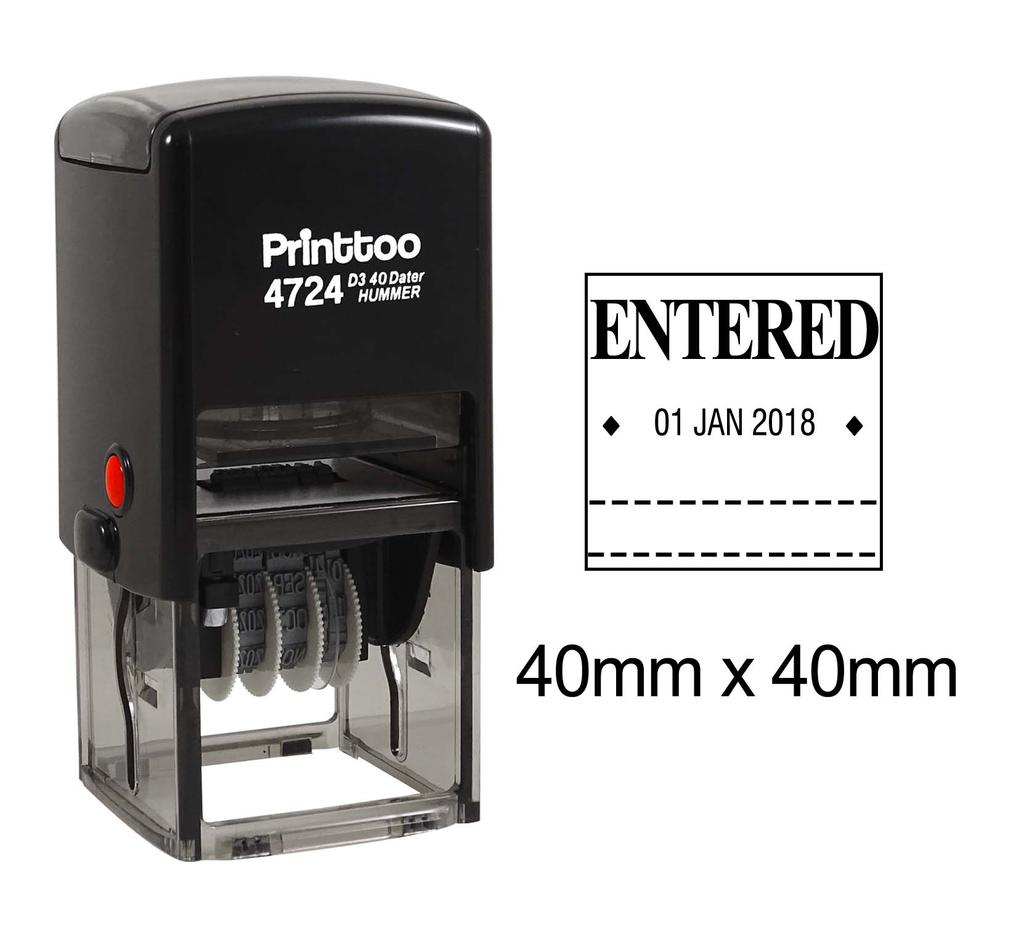 Printtoo Self Inking Dater Stamp With Entered Text Office Stationery Document Date Rubber