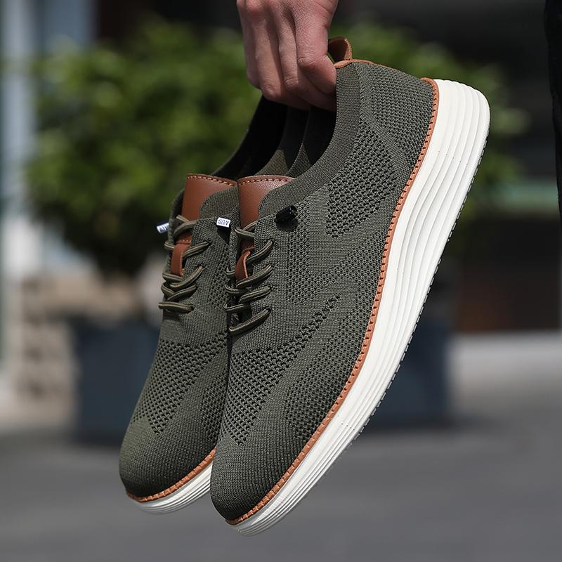 Men'S Vulcanized Shoes Simple And High-Quality Design Breathable Mesh Cool Flat Shoes Outdoor Activities Daily Hiking Men Shoes
