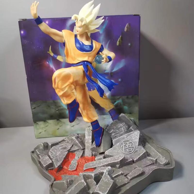 Аниме Dragon Ball Фигурки Одежда для тренировок в бою Фигурка Гоку Прыгающая модель Коллекция Детские Игрушки Кукла Украшение Подарки