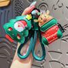 Creative Leather Santa Claus Pendant Keychain Cute Cartoon Exquisite Leather Bag Pendant Christmas Gift 2026