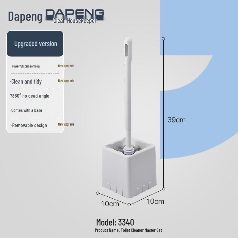 Toilet Brush & Holder Set, No-Drill, Ideal for Home, Hotel, Bathroom, Bidet Cleaning