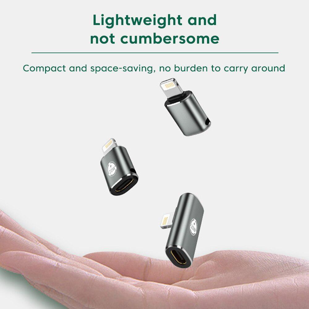 1 шт. PD20W Type C OTG адаптер для быстрой зарядки для IPhone 14 13 12 USB C «мама» для освещения мужской прямой локтевой преобразователь