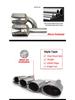 Stainless Steel H-Type Muffler Tip for Mercedes-AMG W204 C-Class Quad Exhaust.