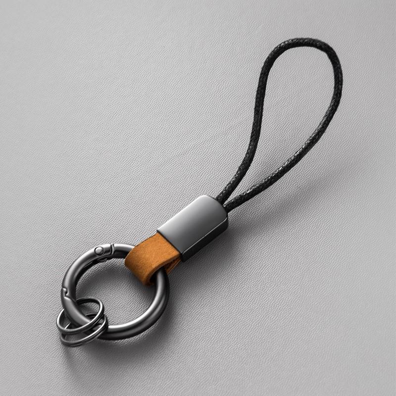 Key Chains for Men Women Car Keychain Lanyard Cotton Rope Strap Metal Keyring Gift Trendy Key Holder