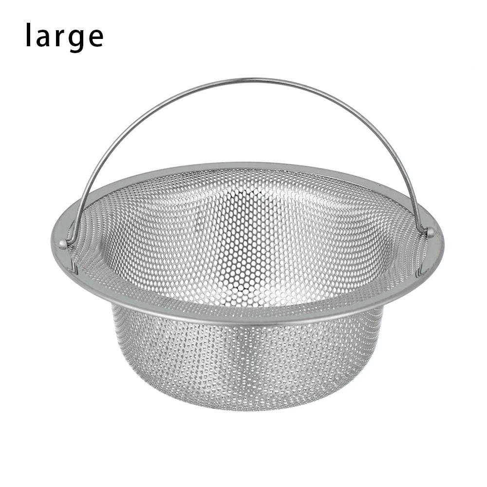 Drainer Stainless Steel Cleaning Mesh Food Hair Stopper Sink Strainer Colander Plug Filter Basket