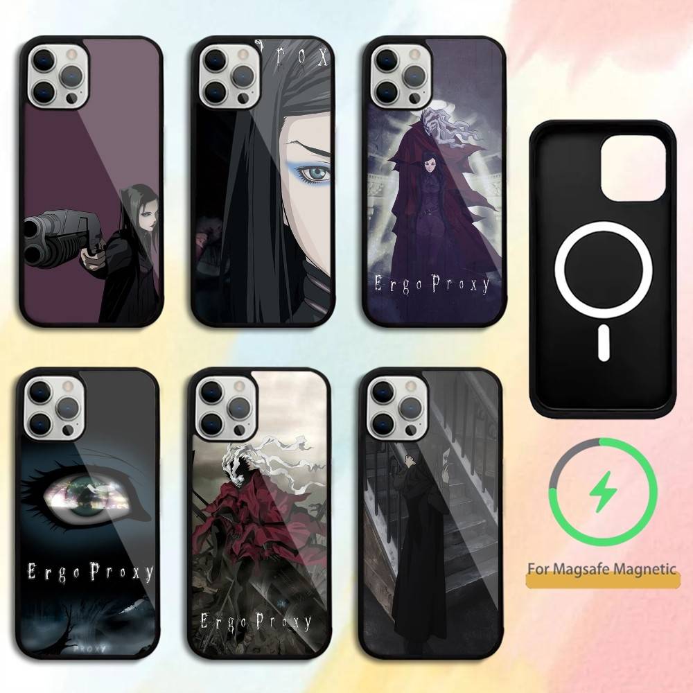 Аниме E-ergo P-Proxy Чехол для телефона для iPhone 17,16,15,14,13,Pro,Max,Plus, Магнитный для беспроводной зарядки Magsafe