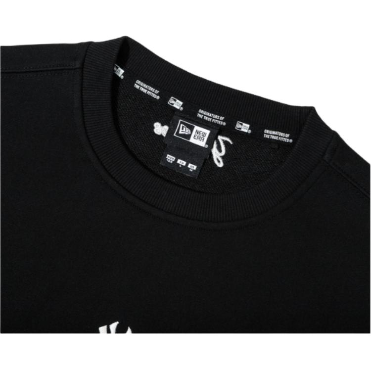 New Era FW24 MLB Логотип Вышитый Пуловер Длинный рукав Круглый вырез Американская толстовка Унисекс толстовка Черный 14397930