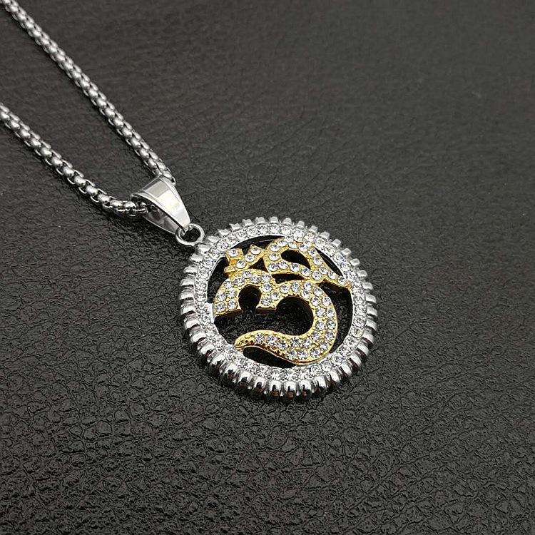 2026 Fashion Personality Party Wear Accessories, Gold-plated Diamond Symbol Pendant