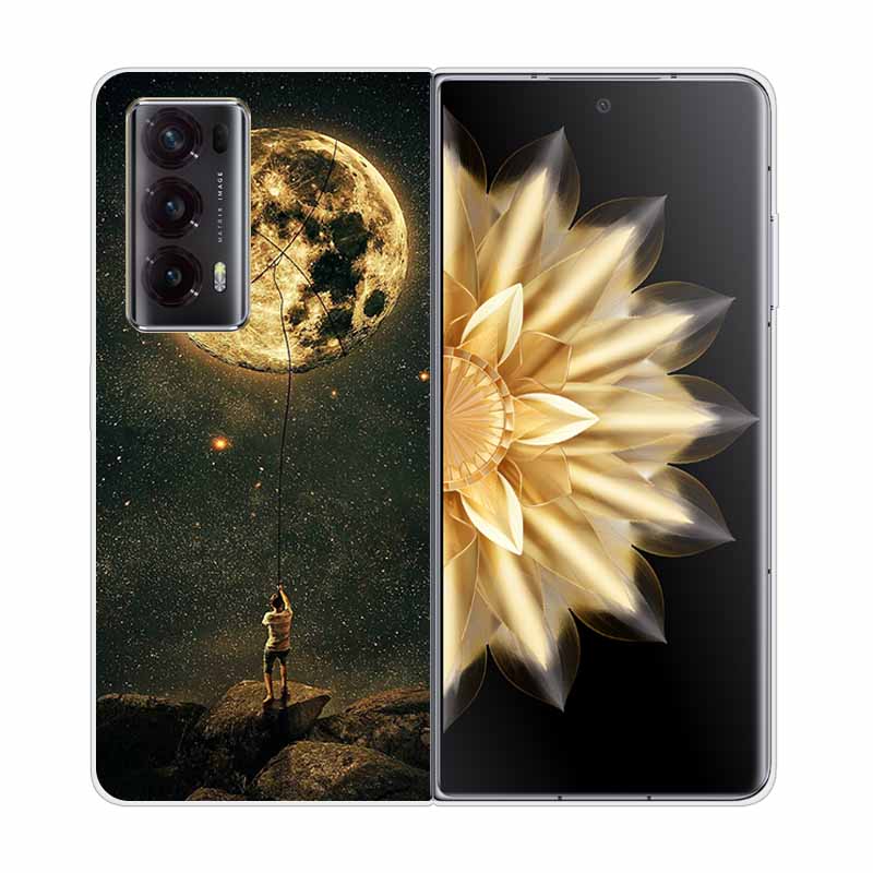 For Honor Magic V2 5G Case Cute Fashion Painted Hard Clear Shell for Honor Magic V2 5G Transparent Covers V 2 Funda Bag MAGICV2