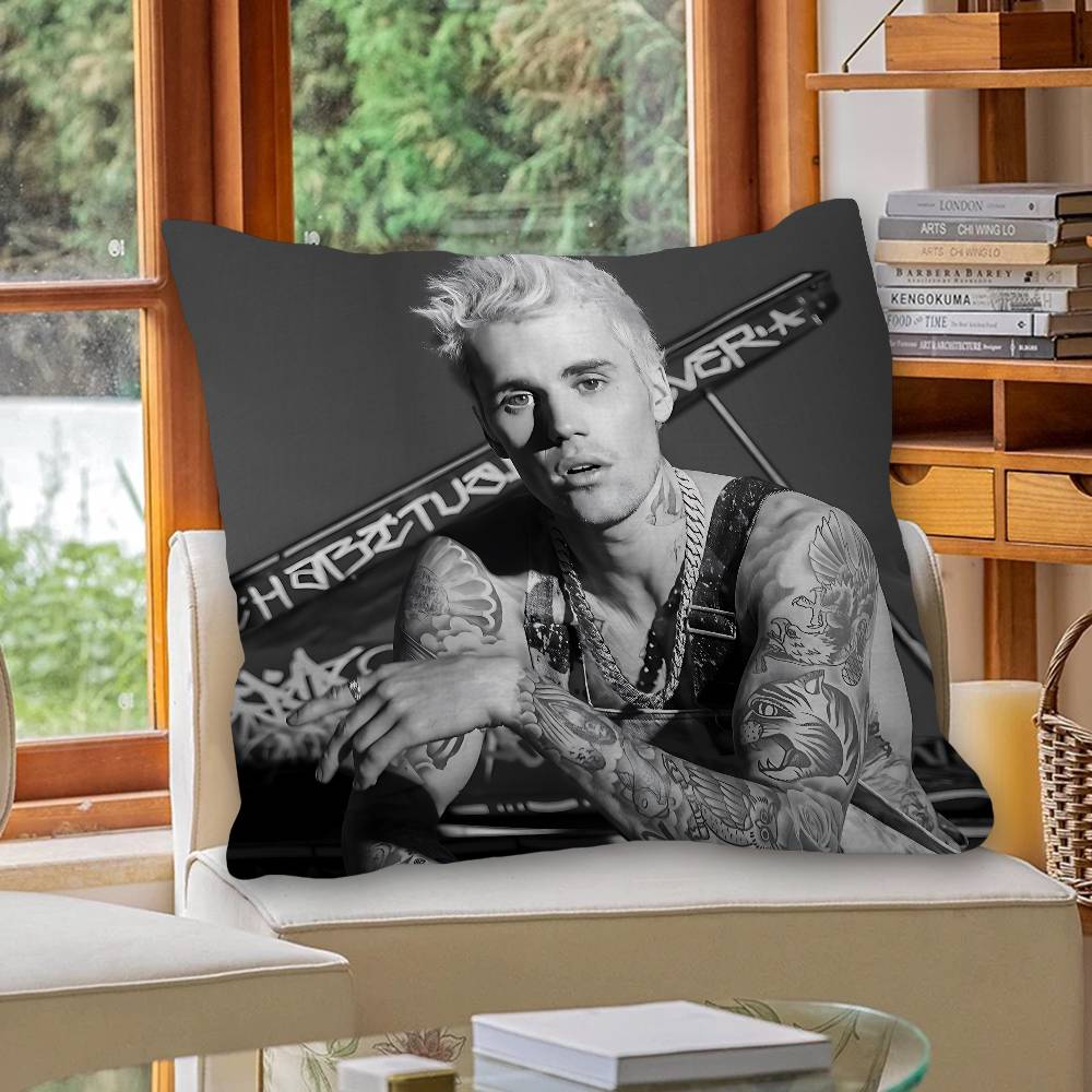 Singer J-Justin B-Bieber Pillow Gift Home Office Decoration Bedroom Sofa Car Cushion Cover Case 45X45