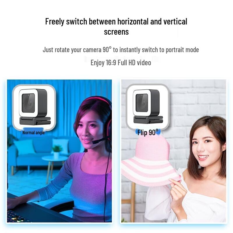 HIKVISION DS-U28 4K USB Webcam with Fill Light and Stand