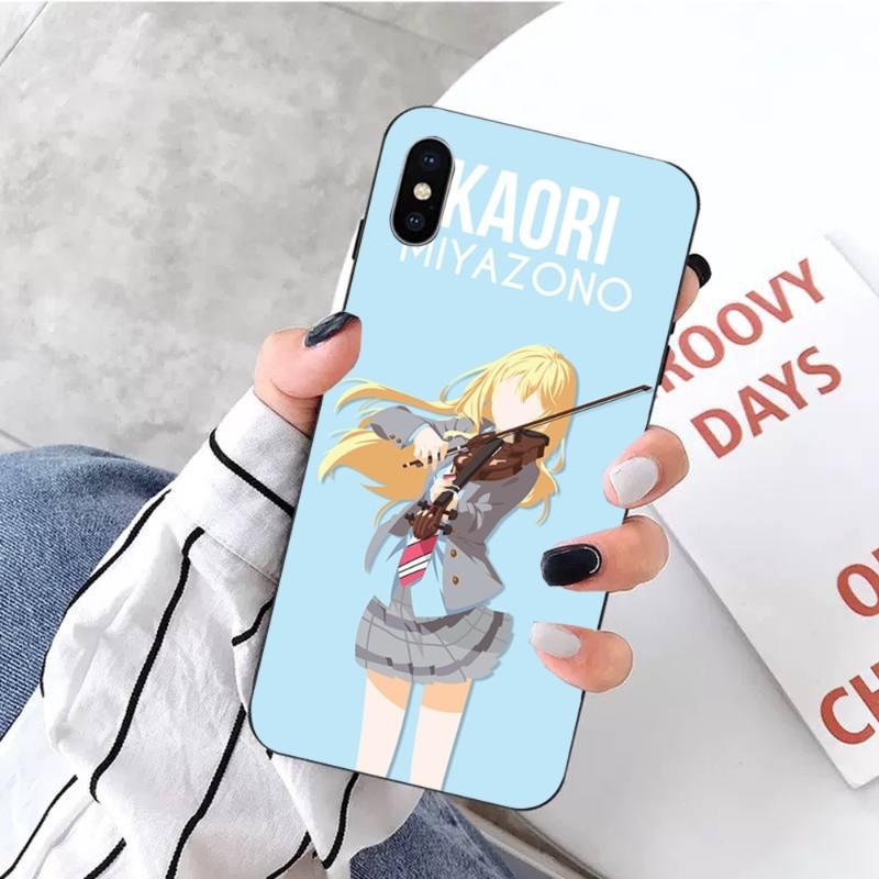 Чехол для телефона Your Lie In April для iPhone 14 13 12 11 XS X 8 7 6 Plus Mini Pro Max SE 2022, мягкий черный чехол для телефона