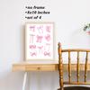 Boat Wades Pink Coquette Bow Wall Art Poster,Bow Pink Room Decor,Preppy Pink Coquette Bow Poster Prints Wall Art,Bow Room Decor,Girls Bedroom Dorm