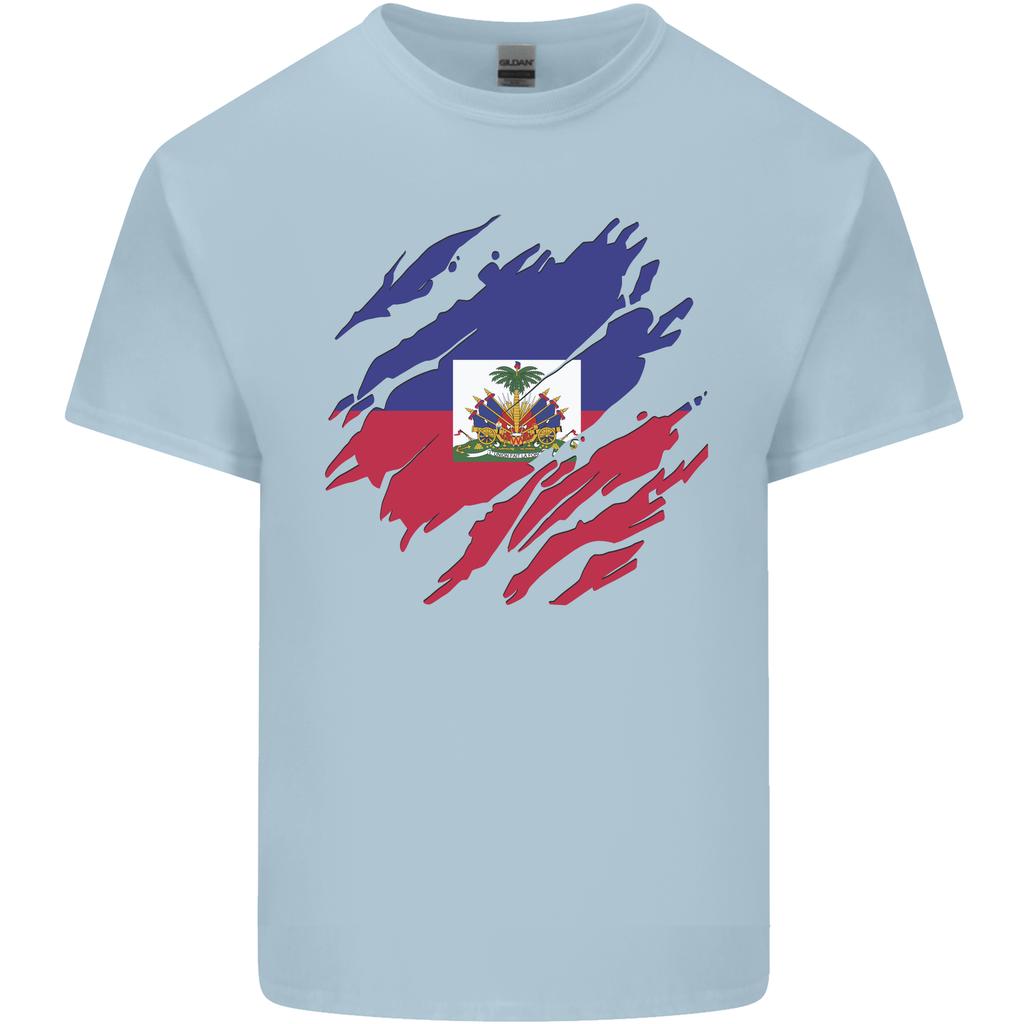 Torn Haiti Flag Haitian Day Football Unisexs Light Cotton TShirt