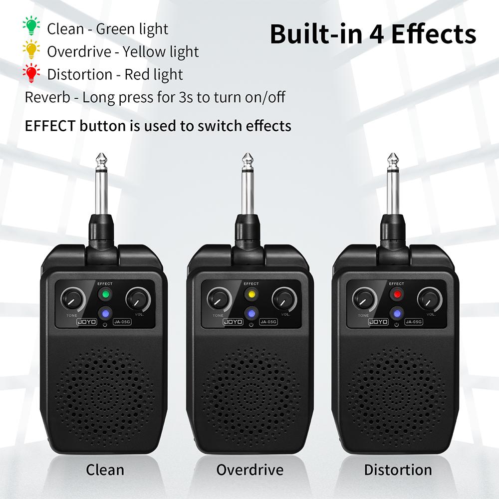 JA-05G Портативный гитарный усилитель-штекер со встроенными 4 эффектами, Plug and Play, Мини-усилитель, Динамик для практики электрогитары